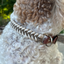 Fishtail Hand Braided Dog Collar in Tan & Cream Handmade Braided Collars Pawsh Pup Co.