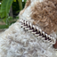 Fishtail Hand Braided Dog Collar in Burgundy & Cream Handmade Braided Collars Pawsh Pup Co.