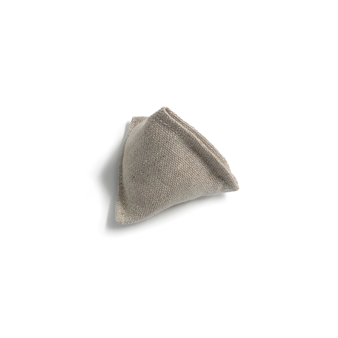 Boba & Vespa Catnip Pyramid Toy in Cotton and Hemp with Buckwheat for Crinkles Single Pyramid Cat Toys The Kind Pet