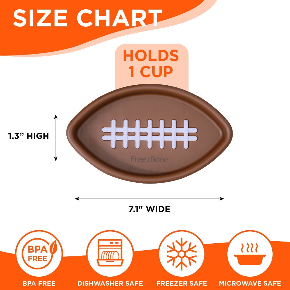 FreezFootball - Tough Enrichment Football Toy Freezbone