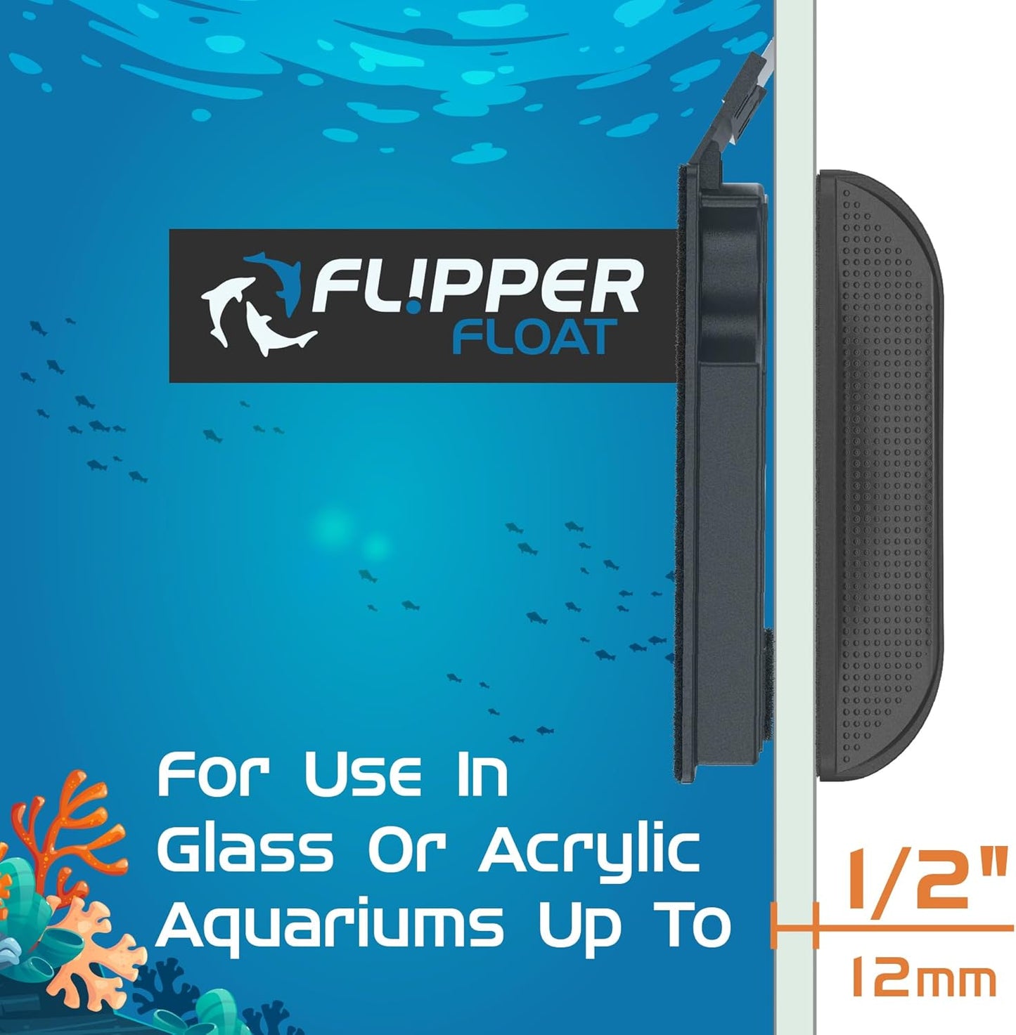 Flipper FLOAT 2 in 1 Magnetic Aquarium Algae Cleaner (Standard) Scrubber Flipper Aquarium Products