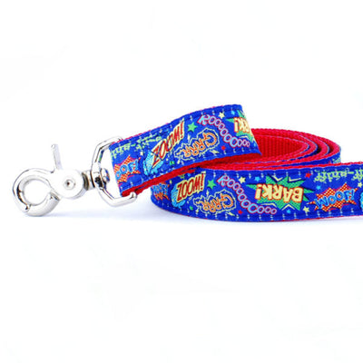 1″ Super Dog Ribbon Dog Leash 2 Hounds Design