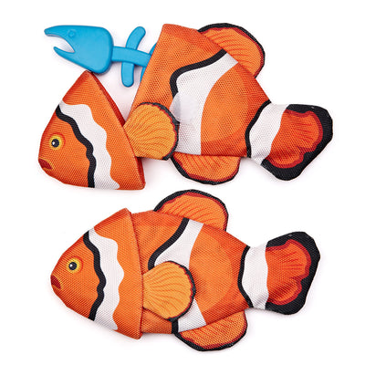 Tropical Crinkle + Bone Clownfish Dog Toys Dogline