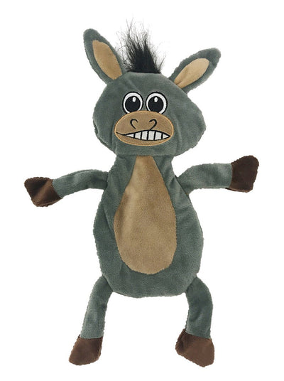 12" Donkey Crinkle Flat Dog Toy Dog Toys Dogline