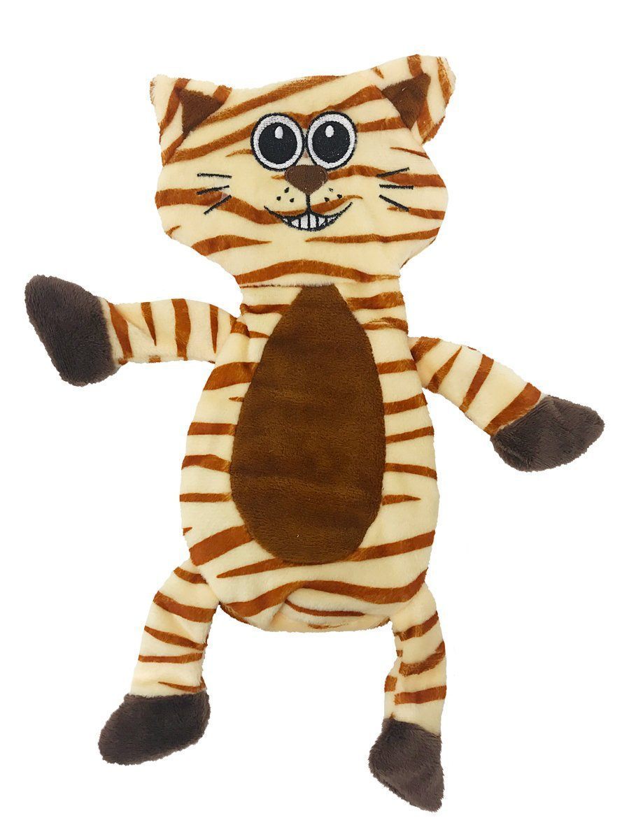 12" Crinkle Flat Dog Toy Collection 12" Tiger Crinkle Flat Dog Toy Dog Toys Dogline
