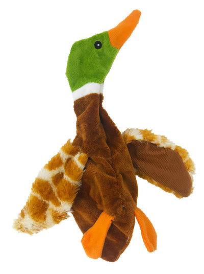 9" Duck Brown Crinkle Dog Toy Dog Toys Dogline