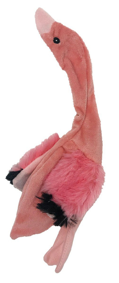 11" Flamingo Crinkle Dog Toy Dog Toys Dogline