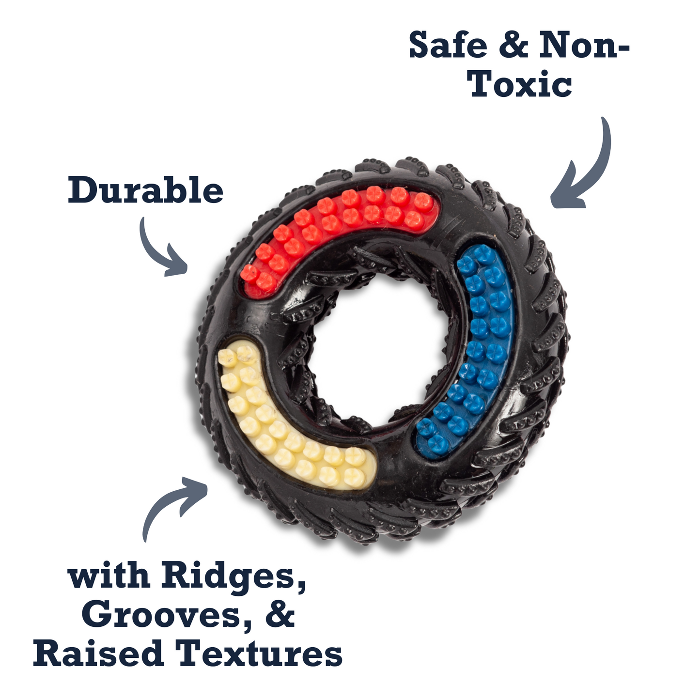 Country Living 'Tire of Fun' TPR Textured Dog Chew Toy - Durable, Non-Toxic, and Interactive Playtime for Dogs Chew Toys American Pet Supplies