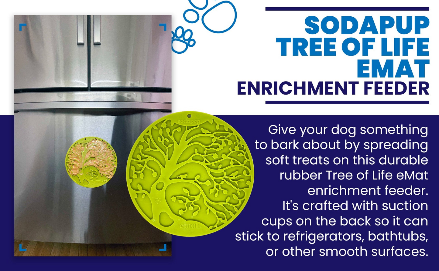 TREE OF LIFE eMAT enrichment LICK MAT w/ Suction cups!