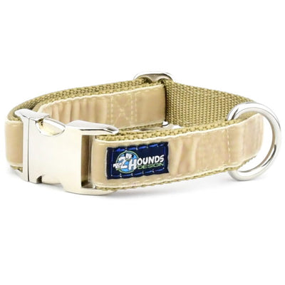 Tan Velvet Essential Martingale Dog Collar 2 Hounds Design