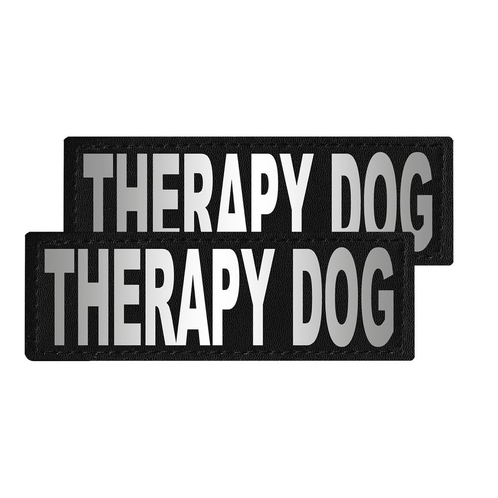 Removable Reflective Patches (Set of 2) "THERAPY DOG" Dog Patches Dogline