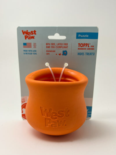 TOPPL by West Paw - Large - Tangerine Dog Toys Interactive West Paw