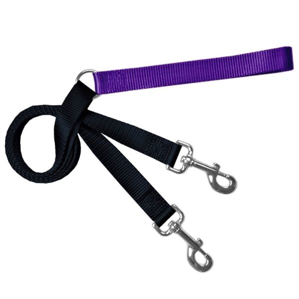 Training Leash (Multiple Color Options) Purple Black 2 Hounds Design