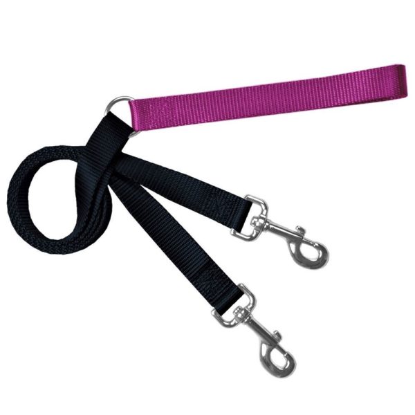 Training Leash (Multiple Color Options) 1 inch Burgundy Black 2 Hounds Design