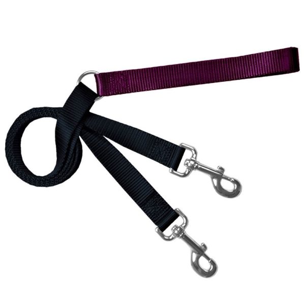 Training Leash (Multiple Color Options) 5 8 inch Burgundy Black 2 Hounds Design