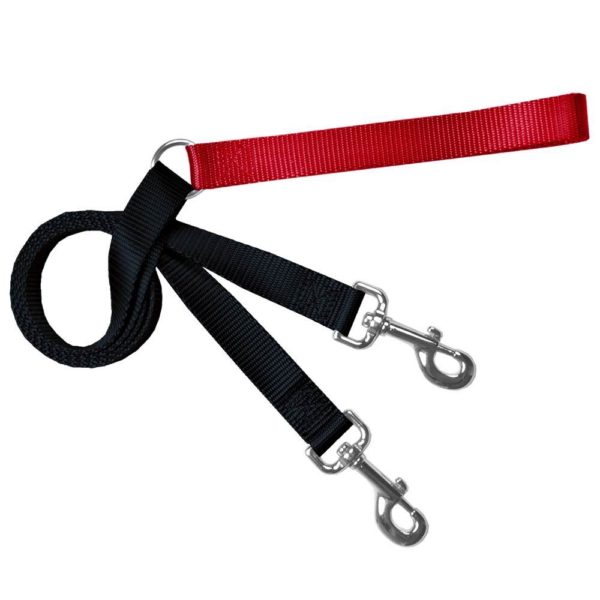 Training Leash (Multiple Color Options) Red Black 2 Hounds Design