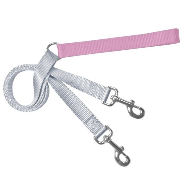Training Leash (Multiple Color Options) Rose Pink Silver 2 Hounds Design