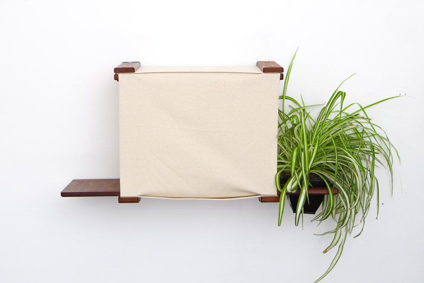 Deluxe Cat Cubby Bed English Chestnut Bamboo Blank Planter Catastrophic Creations