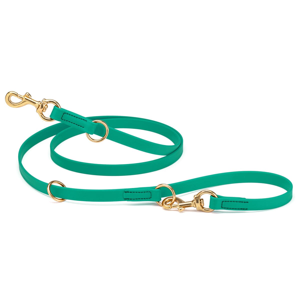 Viper Biothane Adjustable Multi-Purpose Dog Leash with Brass Hardware, 7FT Teal Dog Leashes Dogline