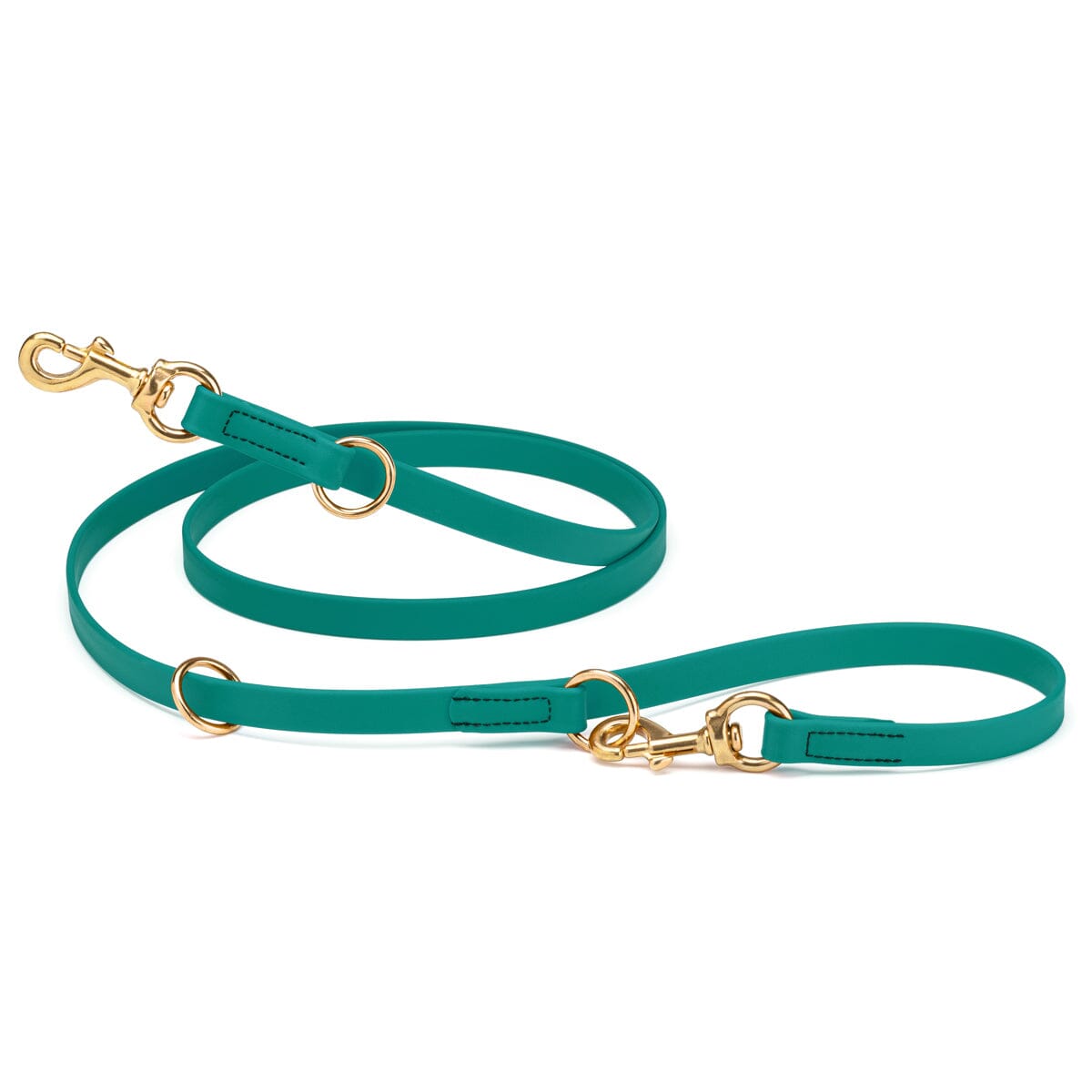 Viper Biothane Adjustable Multi-Purpose Dog Leash with Brass Hardware, 7FT Blue Aqua Dog Leashes Dogline