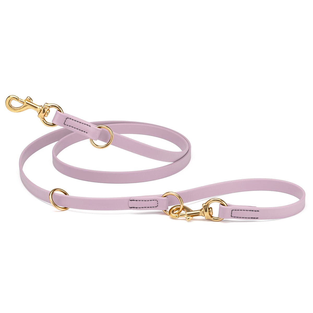 Viper Biothane Adjustable Multi-Purpose Dog Leash with Brass Hardware, 7FT Pastel Purple Dog Leashes Dogline