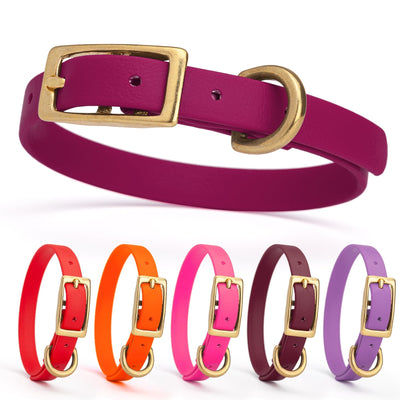 Viper Biothane Waterproof Dog Collar - Brass Hardware - Size XS (9" - 12") Dog Collar Dogline