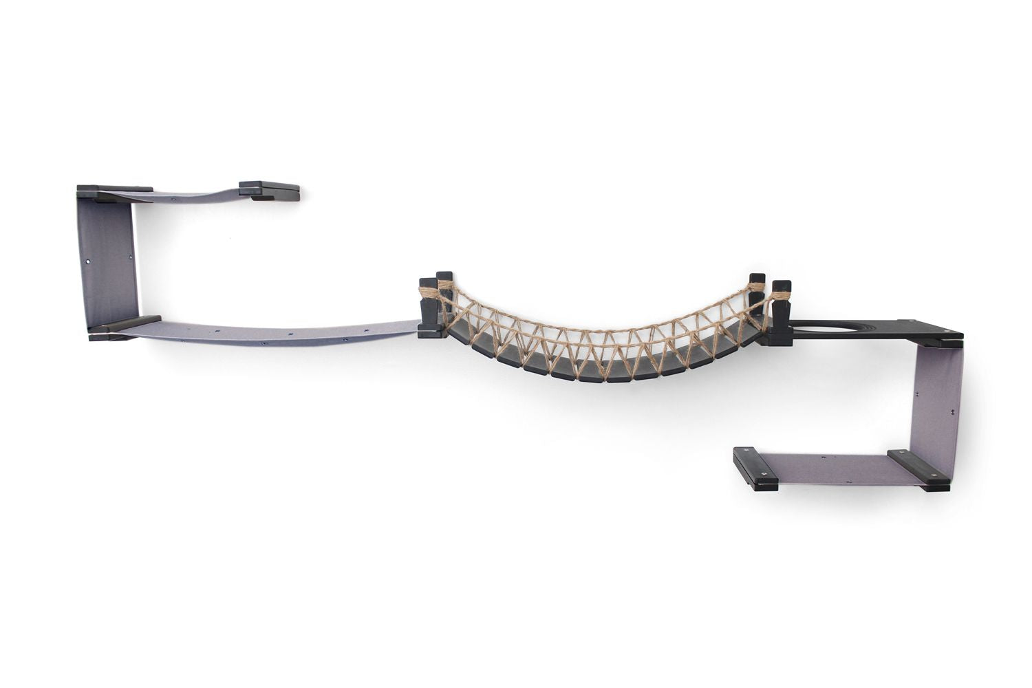 The Canyon - Our Best Cat Tree for Multiple Cats Onyx Bamboo Charcoal Gray Canvas Cat Condo Catastrophic Creations