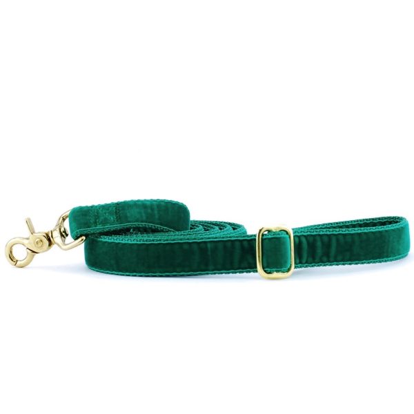 Emerald (Kelly) Velvet Dog Leash 2 Hounds Design