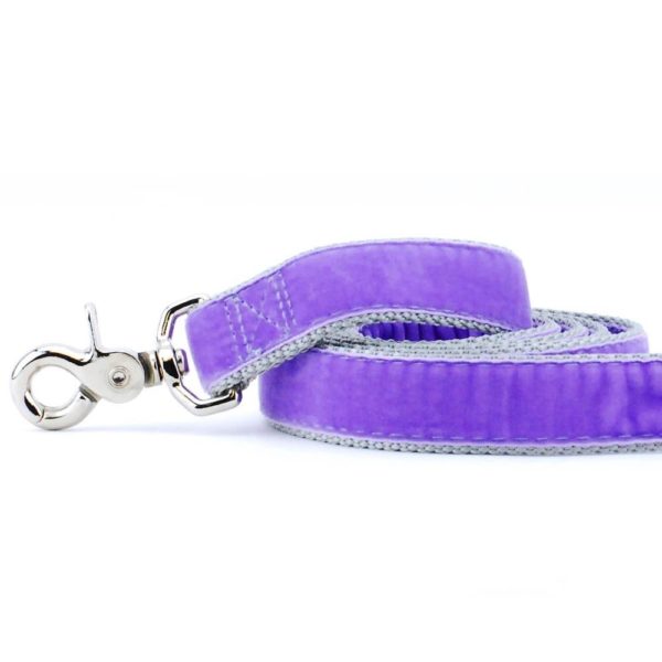 Lavender Velvet Dog Leash 2 Hounds Design
