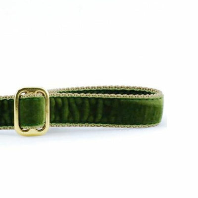 Moss Green Velvet Dog Leash 2 Hounds Design