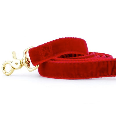 Red Velvet Dog Leash 2 Hounds Design
