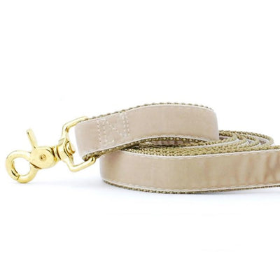 Tan Velvet Dog Leash 2 Hounds Design