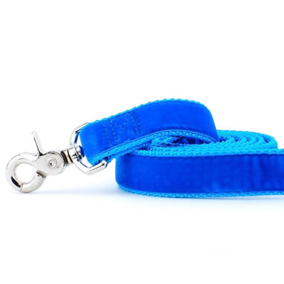 Venetian Blue Velvet Dog Leash 2 Hounds Design