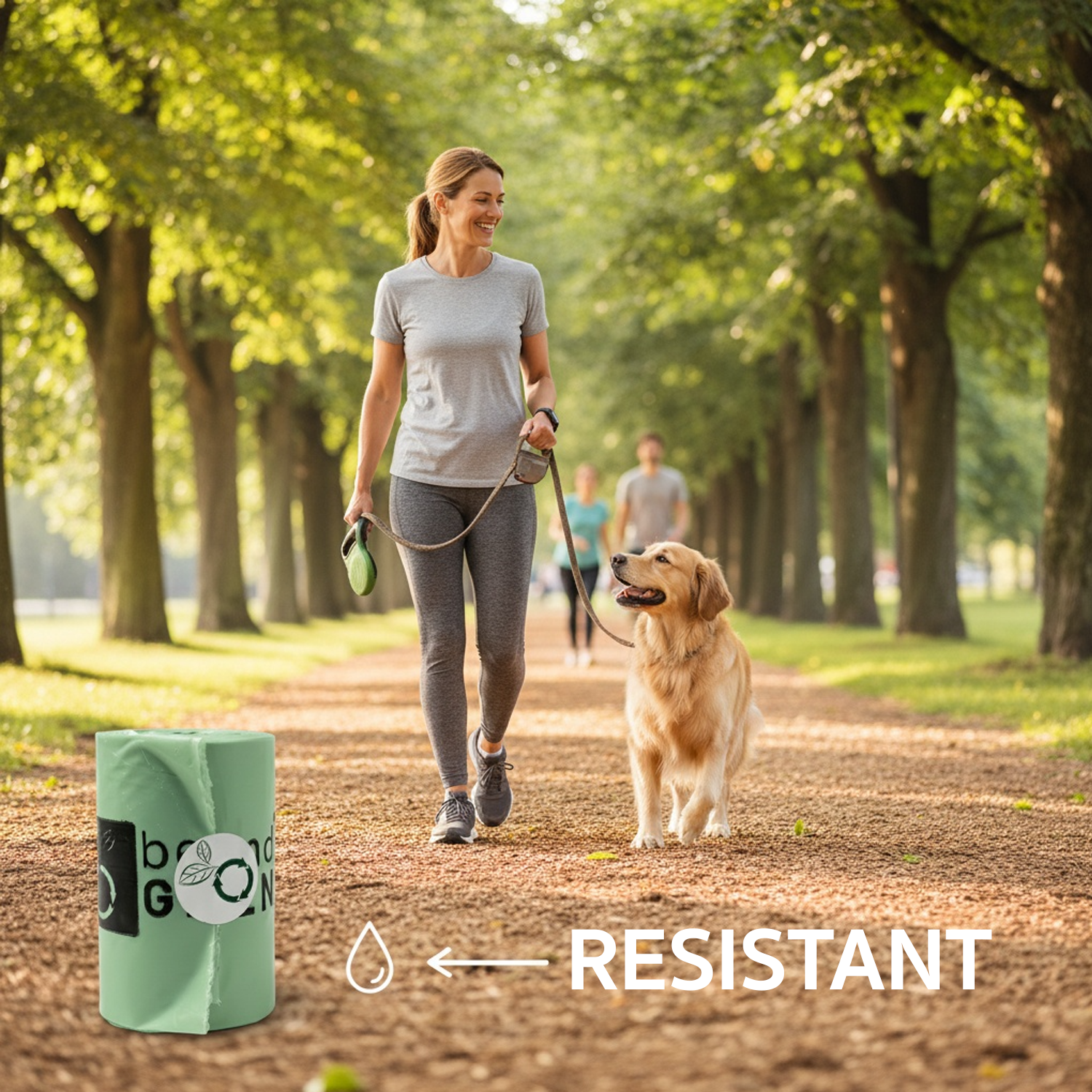 Green Dog Poop Bags – Folded Rolls 9" x 12" - Made in USA Dog Waste Bags beyondGREEN biotech™