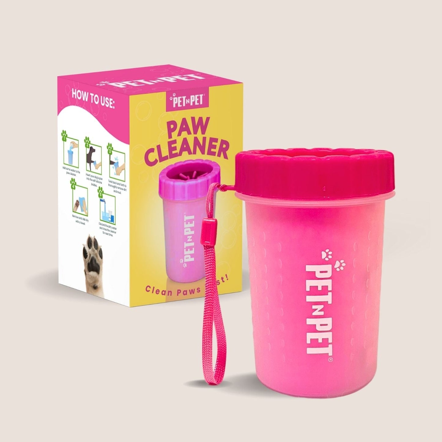 Dog Paw Washer and Cleaner Pink Paw Cleaner Pet N Pet ®