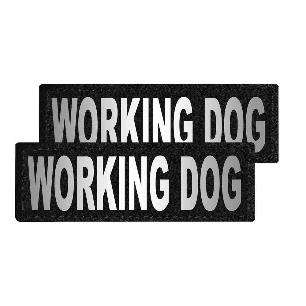 Removable Reflective Patches (Set of 2) WORKING DOG Dog Patches Dogline