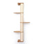 Wall Mounted Cat Climbing Pole - Sisal Natural Bamboo 4-Tier Leaf Shelf No Cork Pad Cat Scratcher Catastrophic Creations