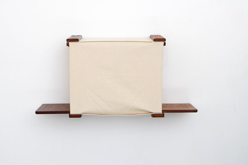 Cat Cubby for Wall - Covered Cat Bed English Chestnut Bamboo Blank Catastrophic Creations