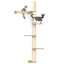 The Crow's Nest - A Wall Cat Scratcher with Hammock Natural Bamboo Natural Canvas 4-Tier 16" Cat Condo Catastrophic Creations