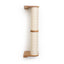 Wall Mounted Cat Climbing Pole - Sisal Natural Bamboo 2-Tier No Leaf Shelf Cat Scratcher Catastrophic Creations