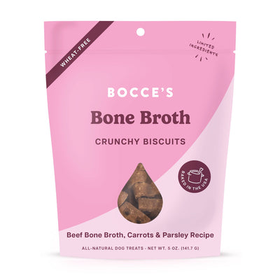 Bocce's Bakery Bone Broth Biscuits Dog Treats 5oz Biscuits Antelope Pets