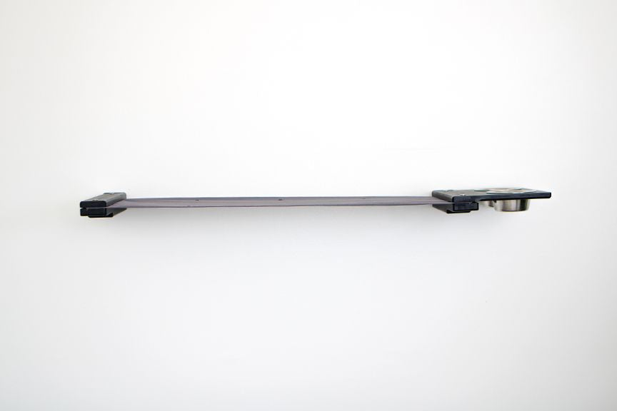 Dog Proof Cat Feeder - Wall-Mounted - Raised Standard Onyx Bamboo Charcoal Gray Canvas 32" Cat Hammock Catastrophic Creations