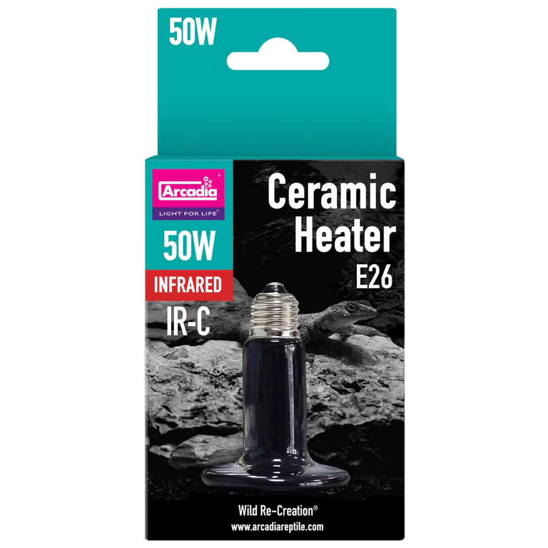 Arcadia Ceramic Heat Emitter Bulbs 50W Heating ReptiChip LLC