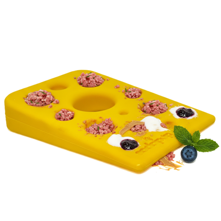 Swiss Cheese Wedge Nylon Dog Chew Toy for Aggressive Chewers | SodaPup Nylon Dog Toys SodaPup/True Dogs, LLC