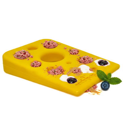 Swiss Cheese Wedge Nylon Dog Chew Toy for Aggressive Chewers | SodaPup Nylon Dog Toys SodaPup/True Dogs, LLC