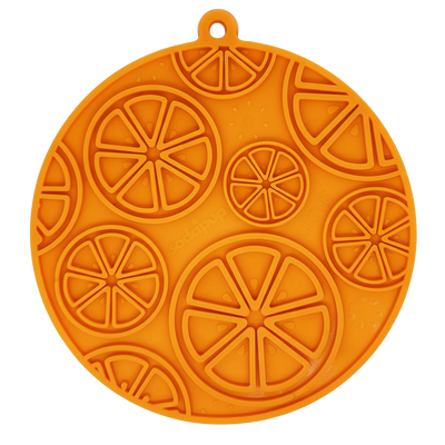 Citrus Design eMat - Enrichment Lick Mat For Dogs and Cats - with Suction Cups | USA Made Orange Citrus Mat EMAT SodaPup/True Dogs, LLC