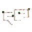 The Gardens - Modern Cat Tree with Plants Natural Bamboo Natural Canvas Garden None Cat Condo Catastrophic Creations