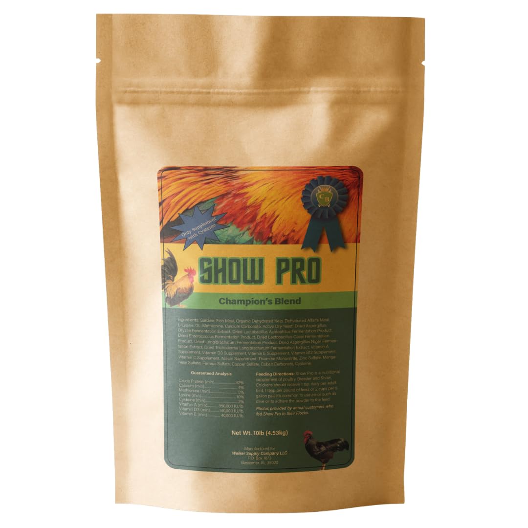 Show Pro Poultry Supplement, 10LB Bag - Boosts Health & Performance for Breeders, Exhibitors Quailkeeper Quailz.com by Undique LLC