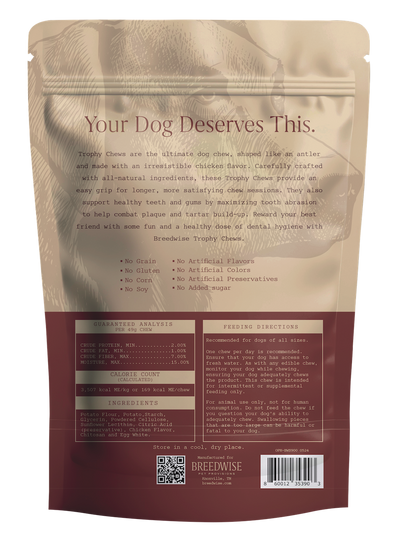 Trophy Chews™ Antler-Shaped Dental Treats Dog Treat Breedwise Pet Provisions