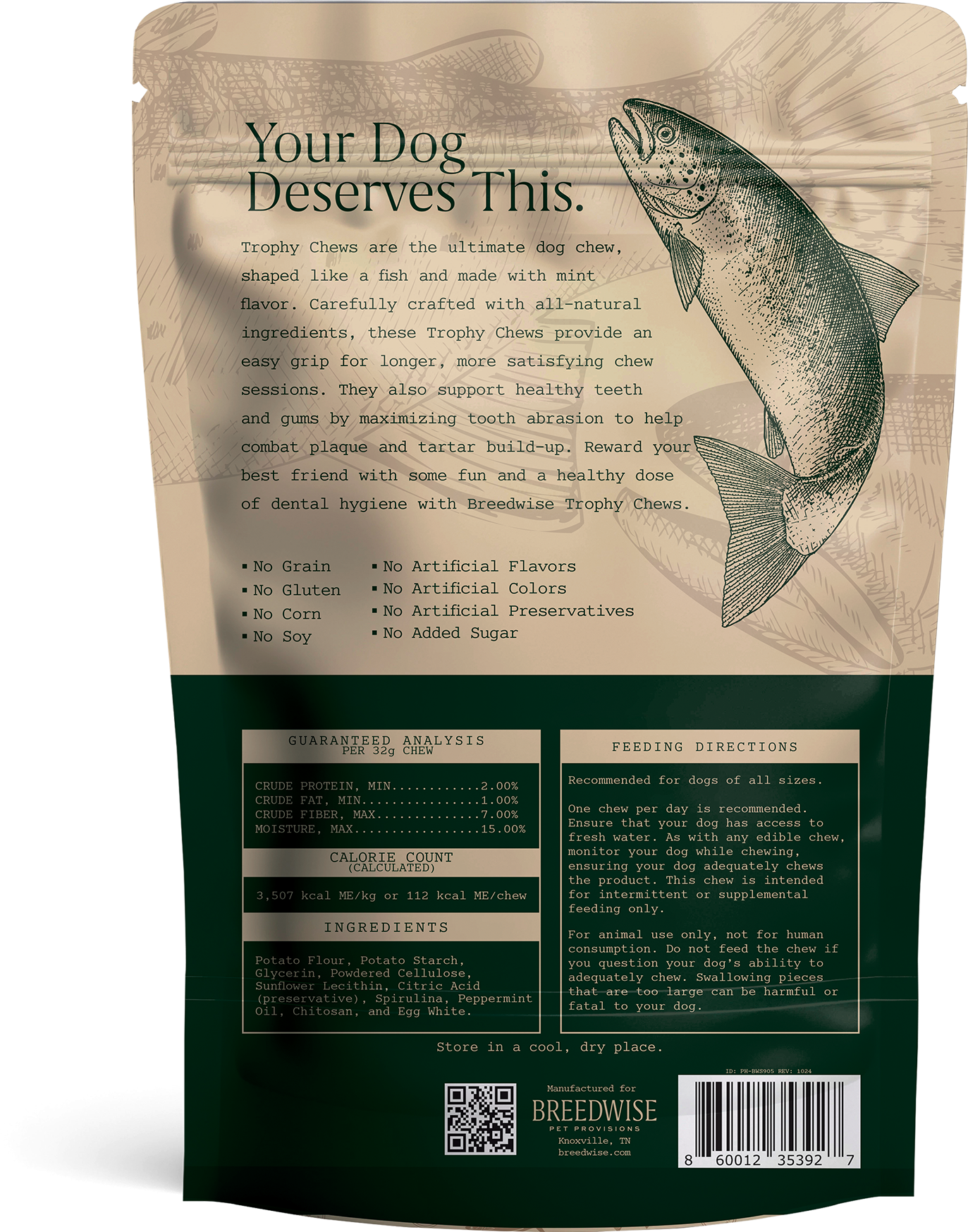 Trophy Chews™ Fish-Shaped Dental Treats Dog Treat Breedwise Pet Provisions